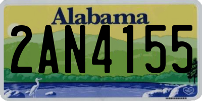 AL license plate 2AN4155