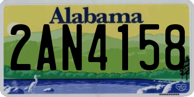 AL license plate 2AN4158