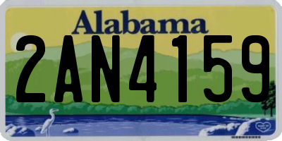 AL license plate 2AN4159