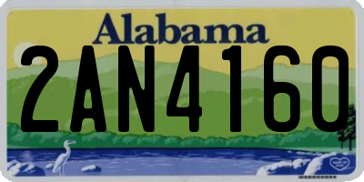 AL license plate 2AN4160