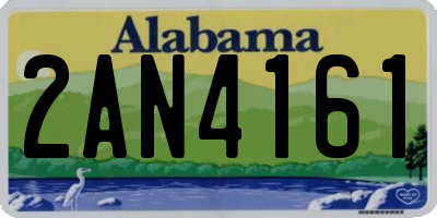 AL license plate 2AN4161