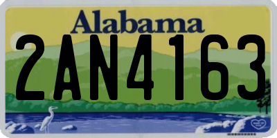 AL license plate 2AN4163
