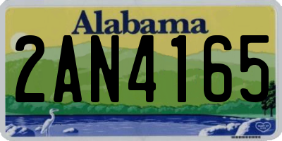 AL license plate 2AN4165