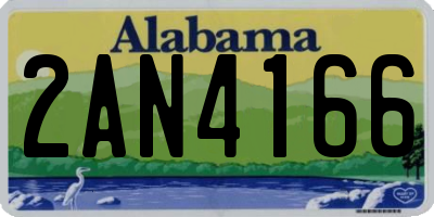 AL license plate 2AN4166