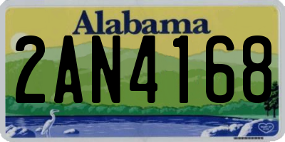 AL license plate 2AN4168
