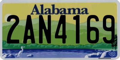 AL license plate 2AN4169