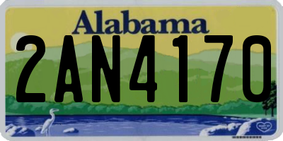 AL license plate 2AN4170