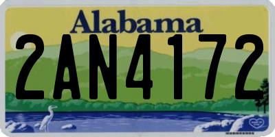 AL license plate 2AN4172