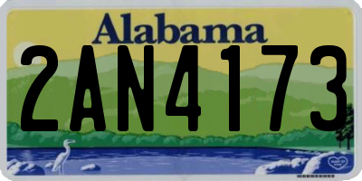 AL license plate 2AN4173