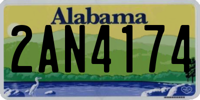 AL license plate 2AN4174