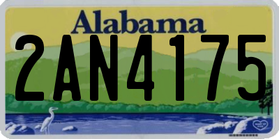 AL license plate 2AN4175