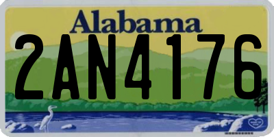 AL license plate 2AN4176