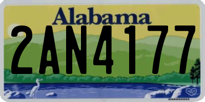 AL license plate 2AN4177