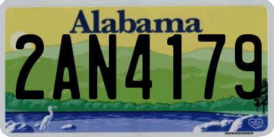 AL license plate 2AN4179