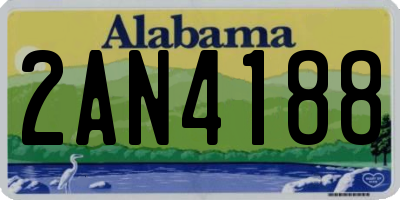 AL license plate 2AN4188