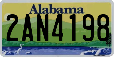 AL license plate 2AN4198