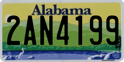 AL license plate 2AN4199