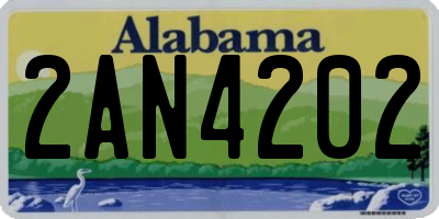 AL license plate 2AN4202