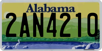 AL license plate 2AN4210