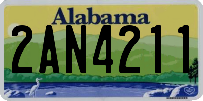 AL license plate 2AN4211