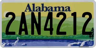 AL license plate 2AN4212