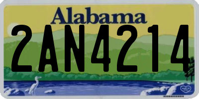 AL license plate 2AN4214