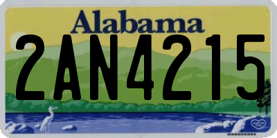 AL license plate 2AN4215