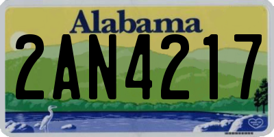AL license plate 2AN4217