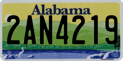 AL license plate 2AN4219