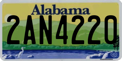 AL license plate 2AN4220
