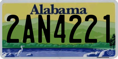 AL license plate 2AN4221