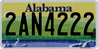 AL license plate 2AN4222