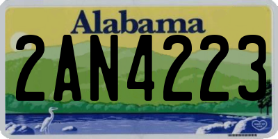AL license plate 2AN4223