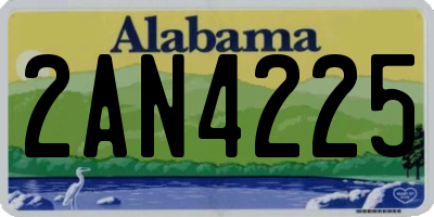 AL license plate 2AN4225