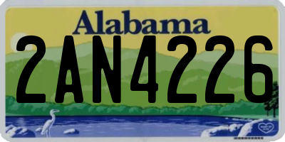AL license plate 2AN4226