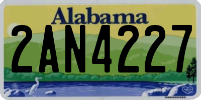 AL license plate 2AN4227
