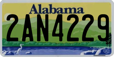 AL license plate 2AN4229