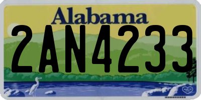 AL license plate 2AN4233