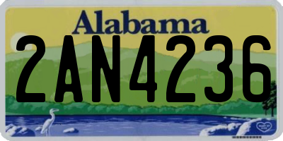 AL license plate 2AN4236