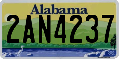 AL license plate 2AN4237