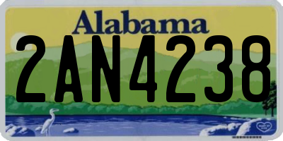 AL license plate 2AN4238