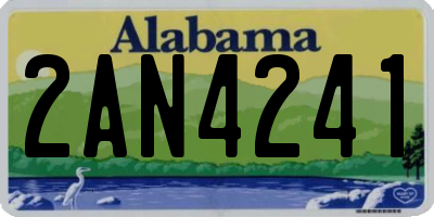 AL license plate 2AN4241