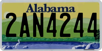 AL license plate 2AN4244