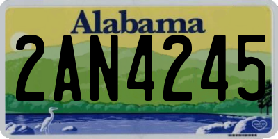 AL license plate 2AN4245