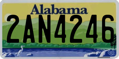 AL license plate 2AN4246
