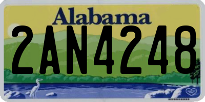AL license plate 2AN4248