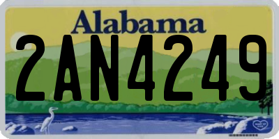 AL license plate 2AN4249