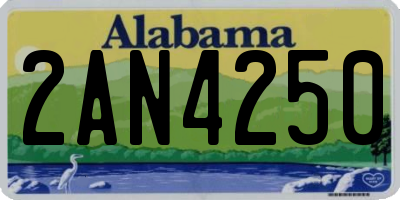 AL license plate 2AN4250