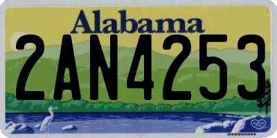 AL license plate 2AN4253