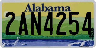 AL license plate 2AN4254